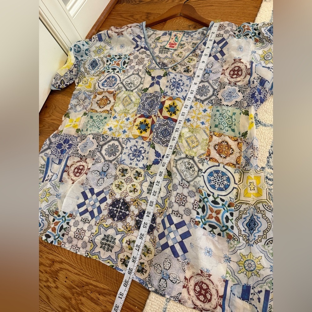 Johnny Was Collection Mosaic-printed Georgette Tunic Size XXL - Picture 8 of 8